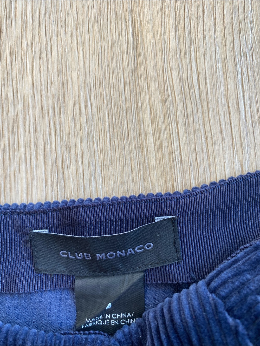 Club Monaco Navy Blue Corduroy Wrap Skort Mini Skirt Size 4 - Picture 5 of 10